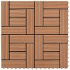 Brown 11 pcs 11.8"x11.8" Decking Tiles WPC 11 ftÂ²
