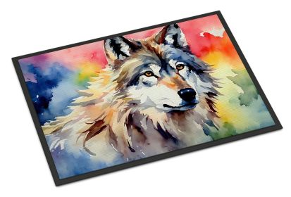 Wolves Wolf Doormat Front Door Mat Indoor Outdoor Rugs for Entryway, Non Slip Washable Low Pile, 24H X 36W