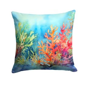 Seaweed Throw Pillow Machine Washable, Indoor Outdoor Decorative Pillow for Couch, Bed or Patio, 14Hx14W