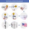 25FT Sectional Flag Pole, Silver | 22FLP006-25S-F1.V4 Upgraded Version