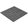 Gray 11 pcs 11.8"x11.8" Decking Tiles WPC 11 ftÂ²