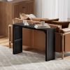 46" Solid Wood Narrow Console Table Black for Living Room, Foyer