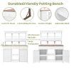 [Assembly Video Provided] 65.7'' H Tall Garden Potting Bench Table with Hutch,Patio Storage Workstation with 3 Shelves,6 Drawers