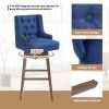 COOLMORE Bar Stools Set of 2 Counter Height Chairs with Footrest for Kitchen