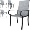 4pcs Rattan Rocking Chairs