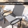 4pcs Rattan Rocking Chairs