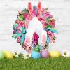 2023 Easter Rabbit Wreath Colorful Easter Rabbit Garlands Door Oranments Happy Easter Party Decor Bunny Wall Front Door Hanging
