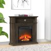 30" Electric Fireplace Remote Control Open Shelf